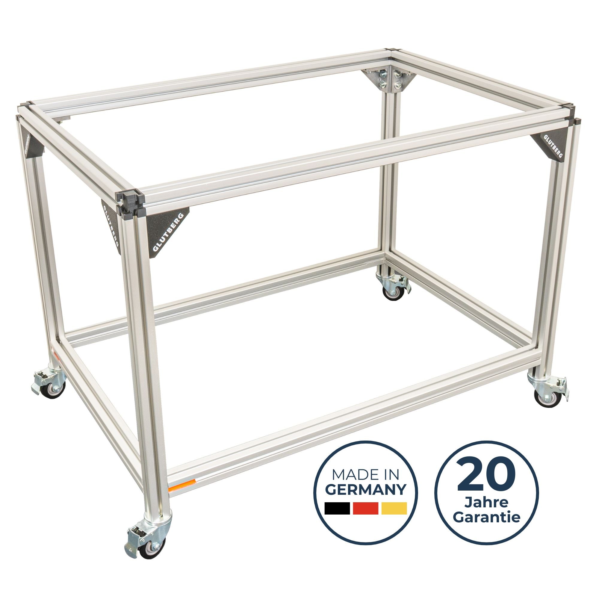 glut aufbewahren Werkbank-Gestell aus Aluprofilen – modular, mobil, für MFT – GLUTBERG TOOLS