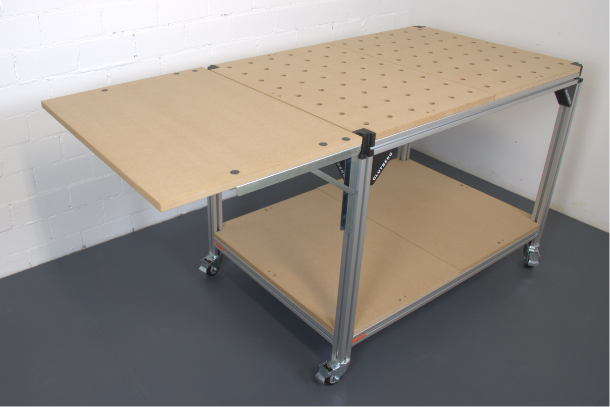 GLUTBERG TOOLS Klapptisch für Workstation Pro Werkbank, Montagetisch & MFT, schwer belastbar bis 100 kg