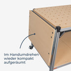 GLUTBERG TOOLS Klapptisch für die Workstation Pro – platzsparend zusammengeklappt, Einhandbedienung am Aluminium-Profil