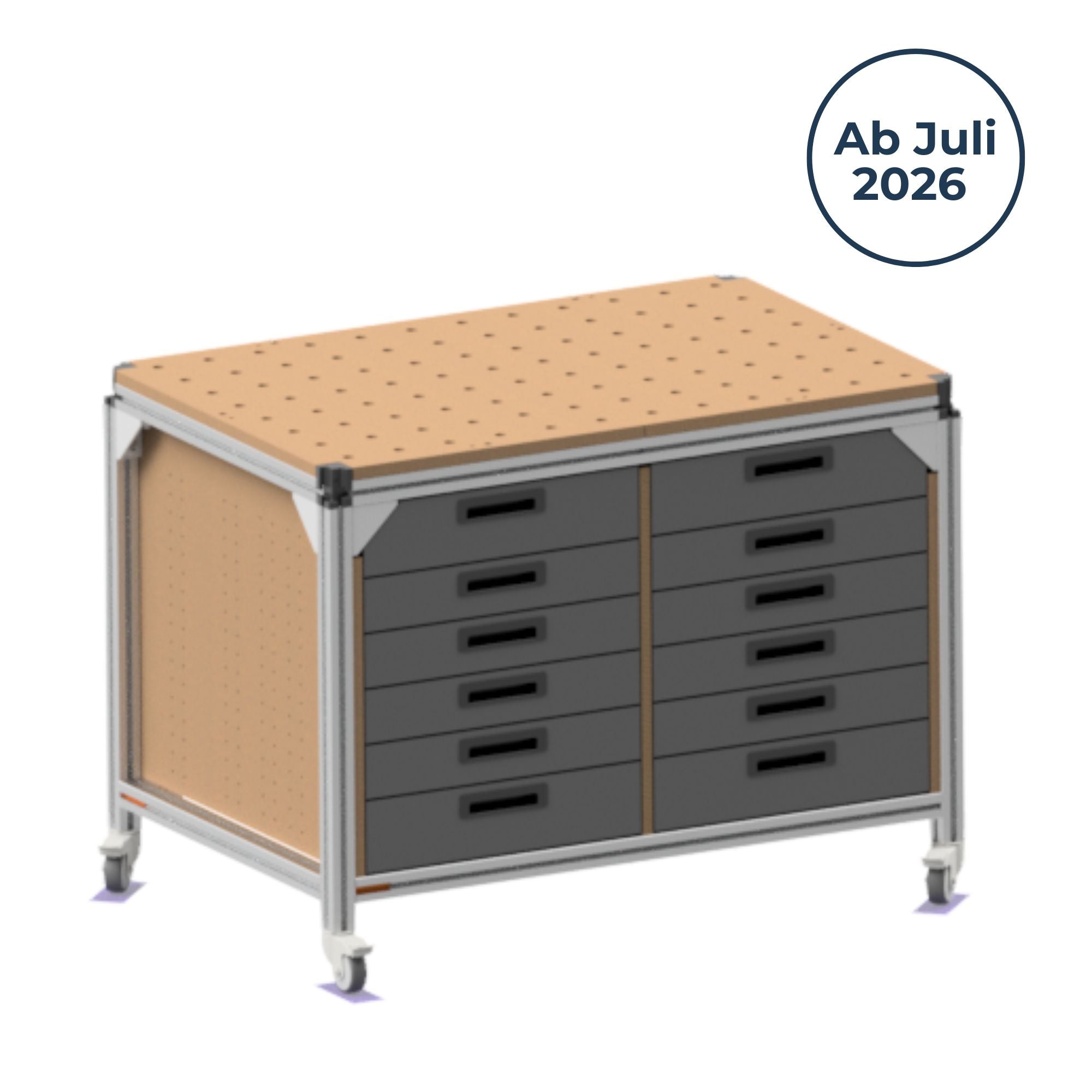 Schuladensystem mit unterschiedlicher Größe für die GLUTBERG TOOLS Workstation Pro